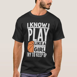 Camiseta Encantada de Hoop de Garota de Basquete Engraçado