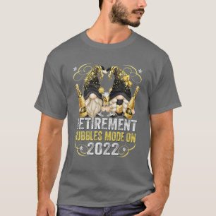 Camiseta Encantado Champanhe Aposentado Dizendo Gnomo Para