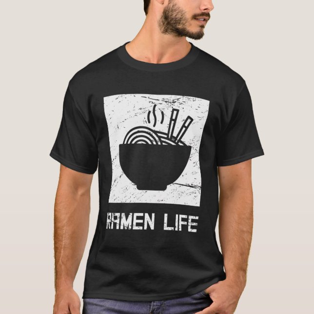 Camiseta Encantado Engraçado Ramen Lover Comida Japonês Ram (Frente)