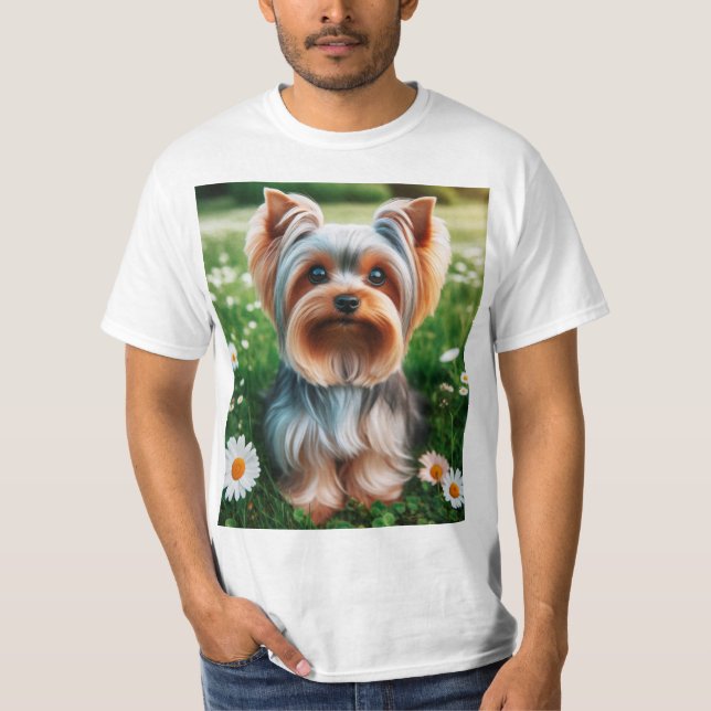 Camiseta Encantador Yorkshire Terrier: Amor en Miniatura (Frente)