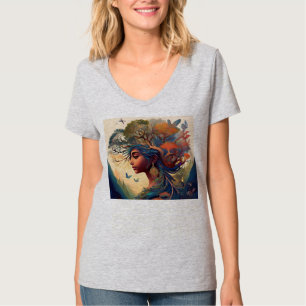 Camiseta Encantadora de Arte Selvagem: Natureza e Espírito