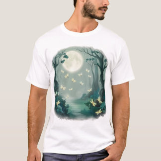 Camiseta Encantamento à Lua: Vagalumes na Floresta