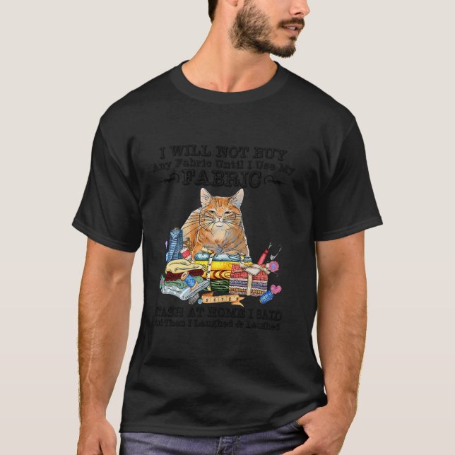 Camiseta Encantamento De Gato Engraçado Sewing Sayings Sewe (Frente)