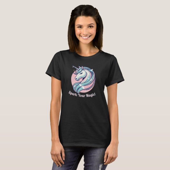 Camiseta Encantando a magia do Unicorn (Frente Completa)