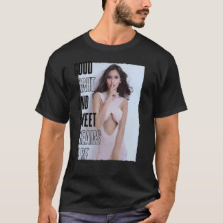 Camiseta Encantando A Sexy Brunette Girl Em Paja