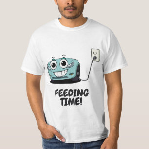 Camiseta Encarregando Tesla Engraçado - Tempo de Alimentaçã