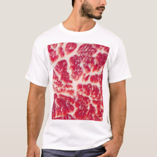 Camiseta Encerramento da textura do bife marmoreado