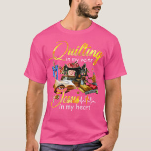 Camiseta Encerrando Minhas Veias Jesus Em Meu Coração