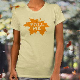 Camiseta Encerre-me em t-shirt do slogan de texto em folha