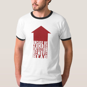 Camiseta "ENCERRE T da campainha da INFECÇÃO do ZOMBI"