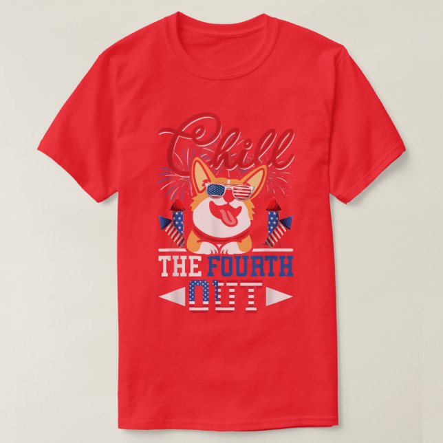 Camiseta Encham O Quarto Cachorro De Corgi Frio. (Frente do Design)