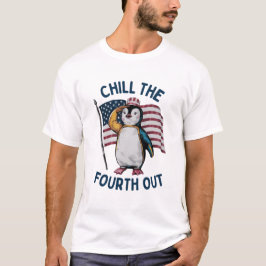Camiseta Encham O Quarto Pinguim Engraçado Que Está Na Band