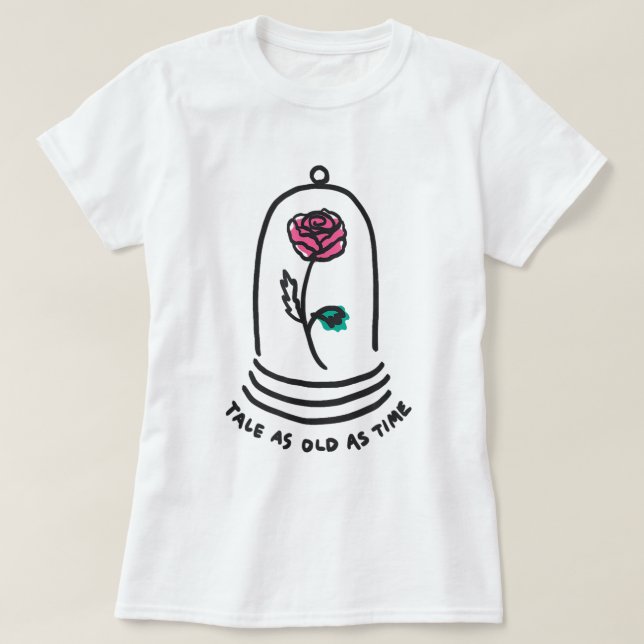 Camiseta Enchanted Rose Fairy Tale Quote Romantic Art (Frente do Design)