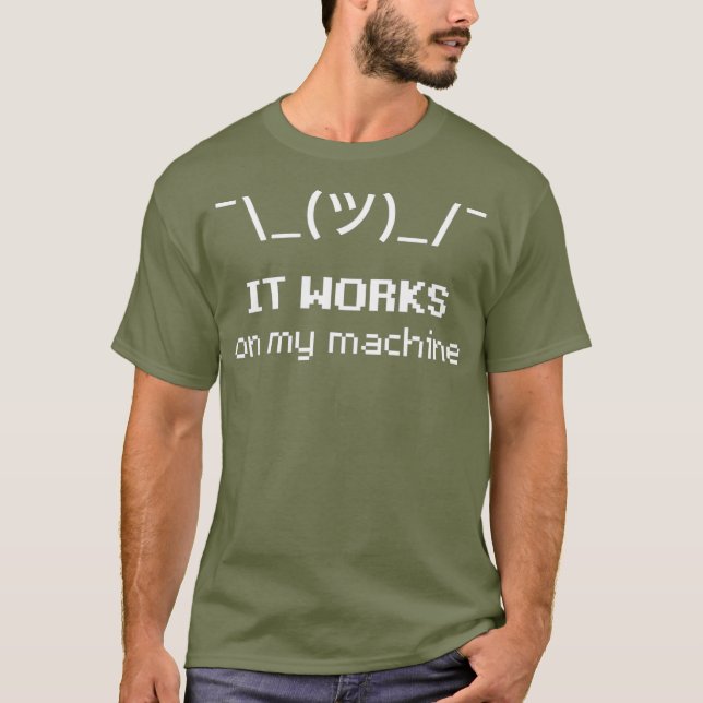 Camiseta Enche O Emoticon ASCII Que Funciona Na Minha Máqui (Frente)
