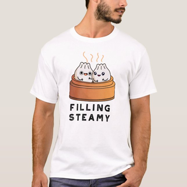 Camiseta Enchendo Engraçado Engraçado Engraçado Dimsum Bao  (Frente)