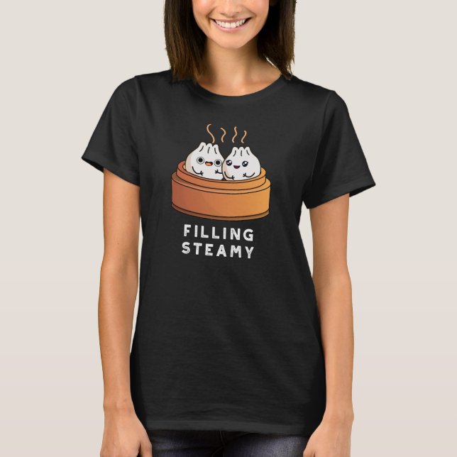 Camiseta Enchendo Engraçado Engraçado Engraçado Dimsum Bao  (Frente)