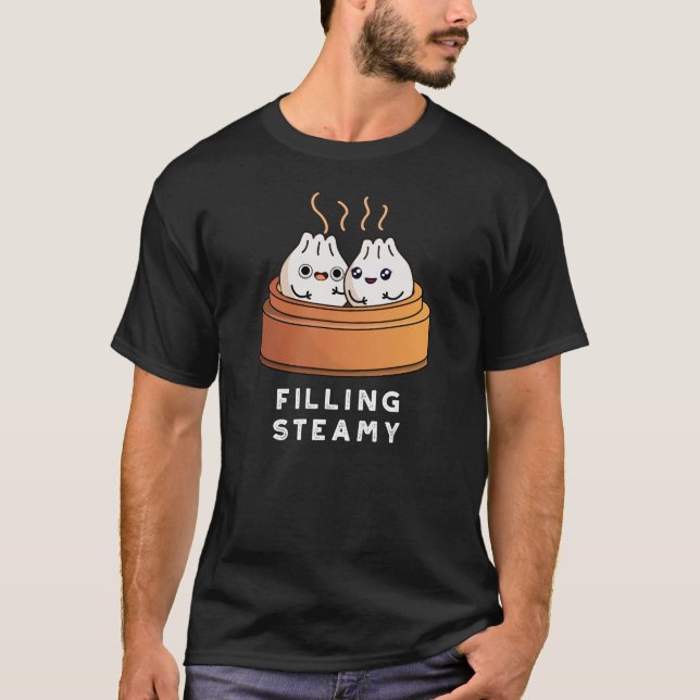 Camiseta Enchendo Engraçado Engraçado Engraçado Dimsum Bao  (Frente)