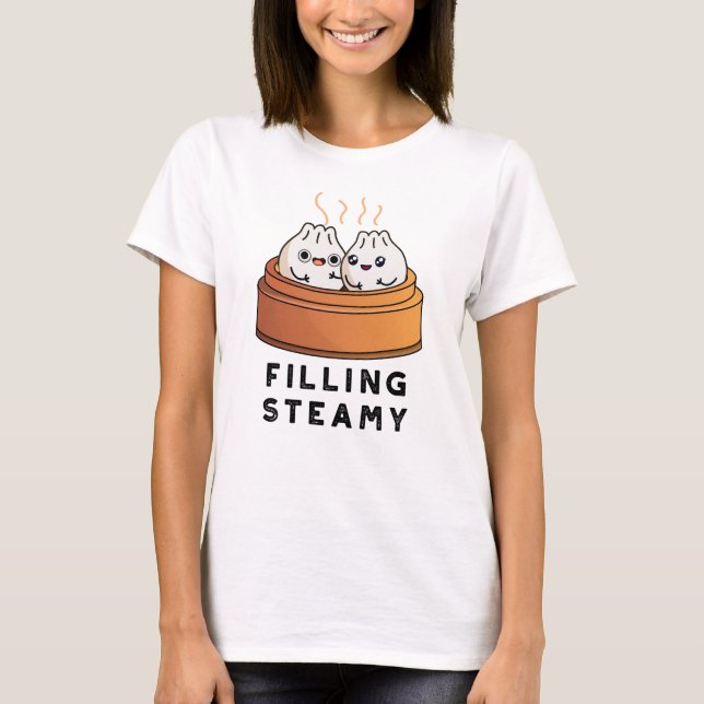 Camiseta Enchendo Engraçado Engraçado Engraçado Dimsum Bao  (Frente)