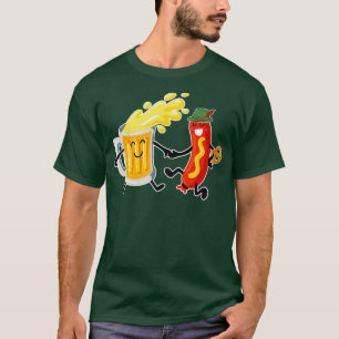 Camiseta enchido alemão Oktoberfest Wurst Bavarian Beer Lov