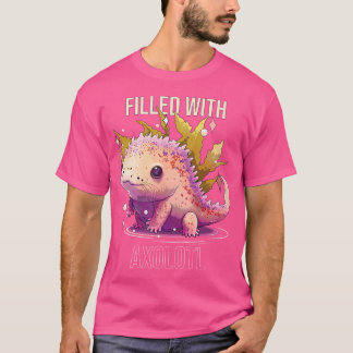 Camiseta Enchido Com Axolotl Mexicano Andando Salamande Pei