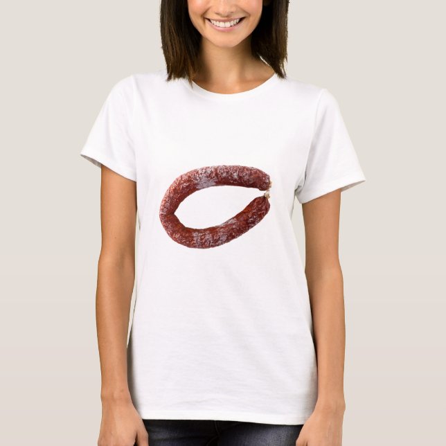 Camiseta Enchimento Chorizo isolado como Corte (Frente)