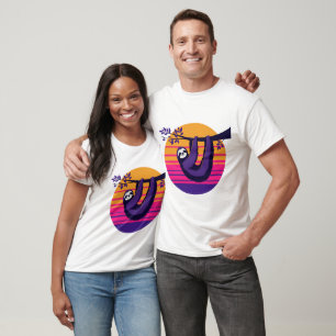 Camiseta Enchimento como uma prega - Luz solar retrô