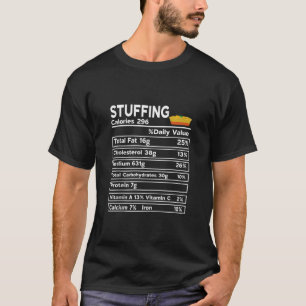 Camiseta Enchimento de Fatos Nutricionais Graças à design d