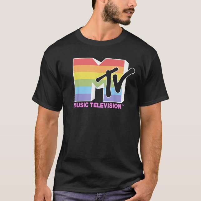 Camiseta Enchimento do logotipo Rainbow Pride Televisão da  (Frente)