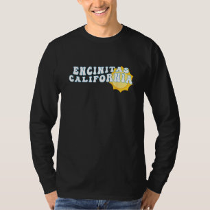 Camiseta Encinitas Califórnia CA Retrô Ondulado Lembrança F