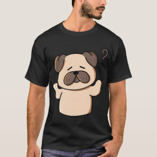 Camiseta Encolhimento de Pug Confuso