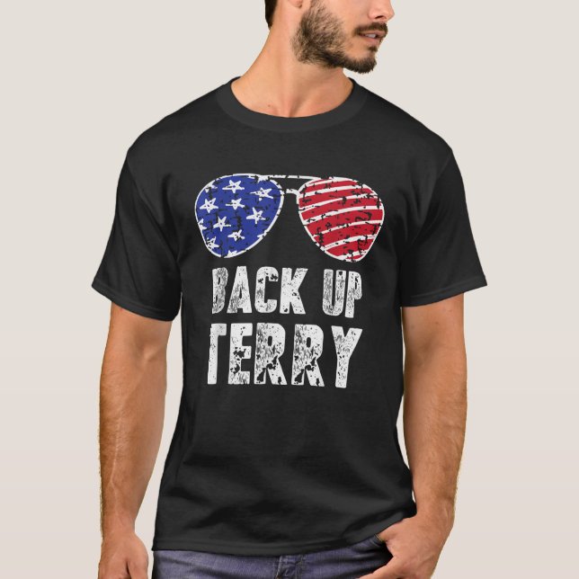Camiseta Encontra os óculos Terry Sunglass 4 de julho Usa B (Frente)