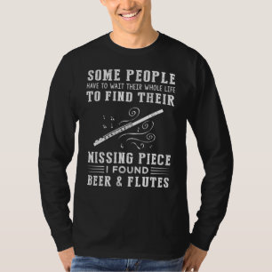Camiseta Encontrando minha peça perdida: cerveja, flautas e