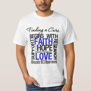 Camiseta Encontrando uma cura para a consciência v2 do ALS