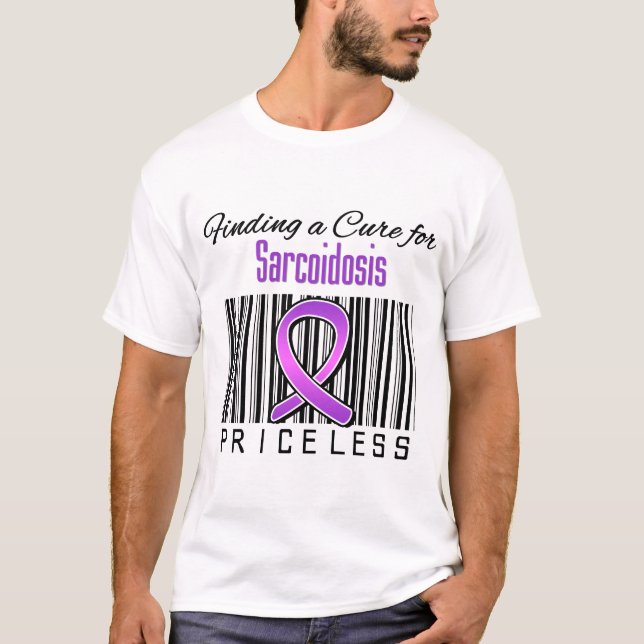 Camiseta Encontrando uma cura para o Sarcoidosis IMPAGÁVEL (Frente)