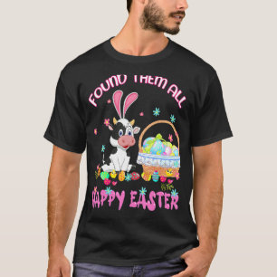 Camiseta Encontraram Todos Feliz Páscoa Cesta de Vaca Caça