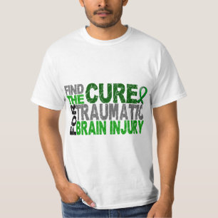 Camiseta Encontre a lesão cerebral traumático TBI da cura