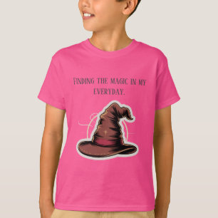 Camiseta Encontre a magia no seu Chapéu Seletor do dia a di