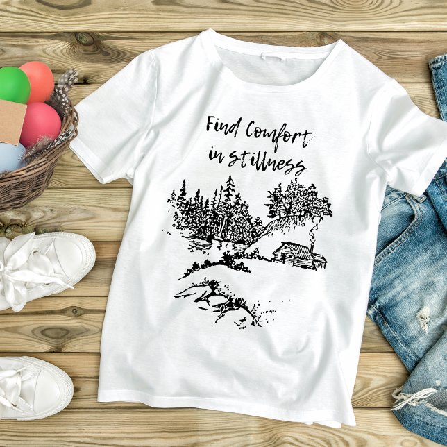 Camiseta Encontre conforto na perfeição (Criador carregado)