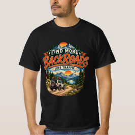 Camiseta Encontre Mais Estradas Vicinais Menos Tráfego Vint