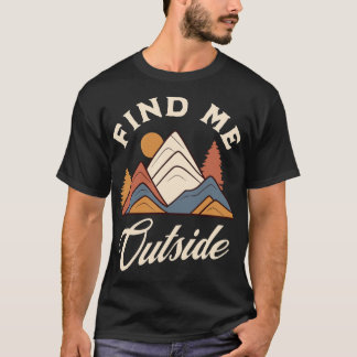 Camiseta Encontre-me Lá Fora Gráfico Divertido de Caminhada