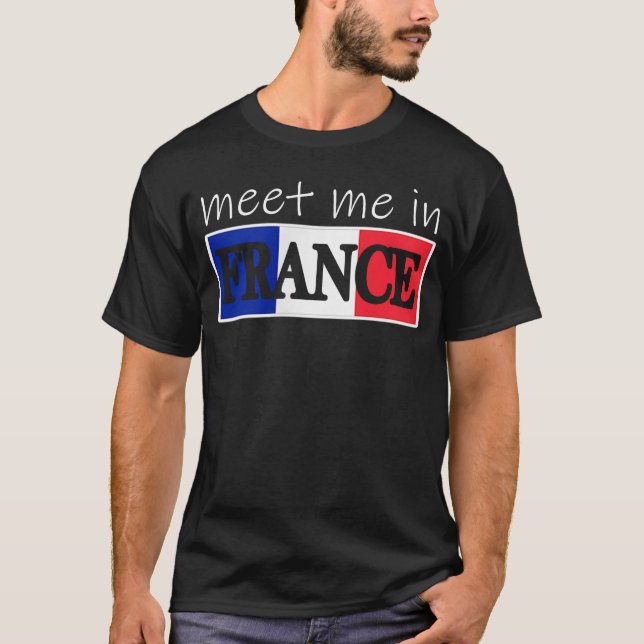 Camiseta Encontre-Me Na França, Na França, Em Paris Souveni (Frente)