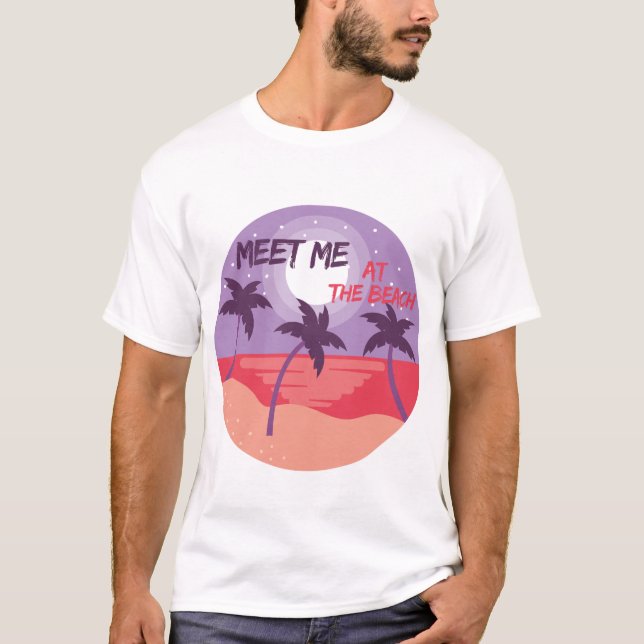 Camiseta Encontre-me na praia (Frente)