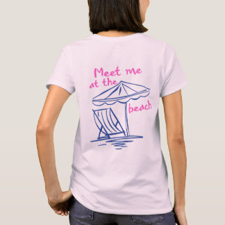 Camiseta Encontre-me na Praia–Vibrações de Verão Costeiras