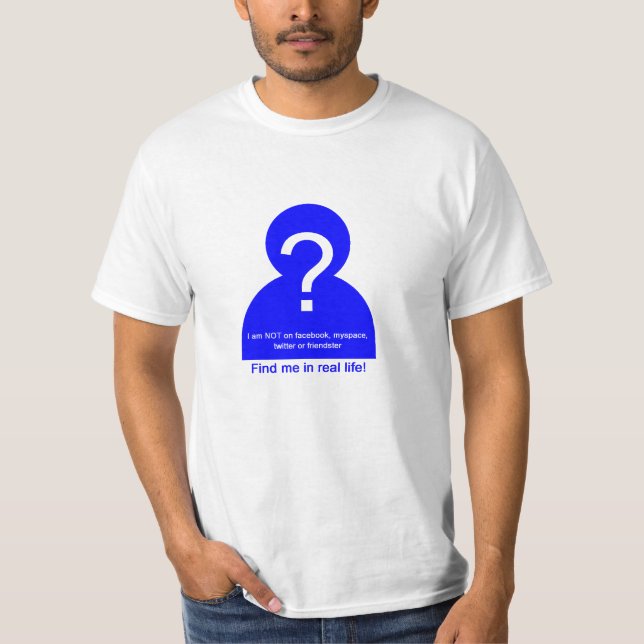 Camiseta encontre-me na vida real (Frente)