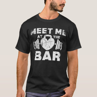 Camiseta Encontre-Me No Bar Engraçado Do Gym Barbell Workou