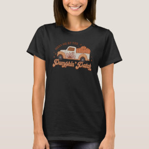 Camiseta Encontre-Me No Caminhão Pumpkin Patch Halloween