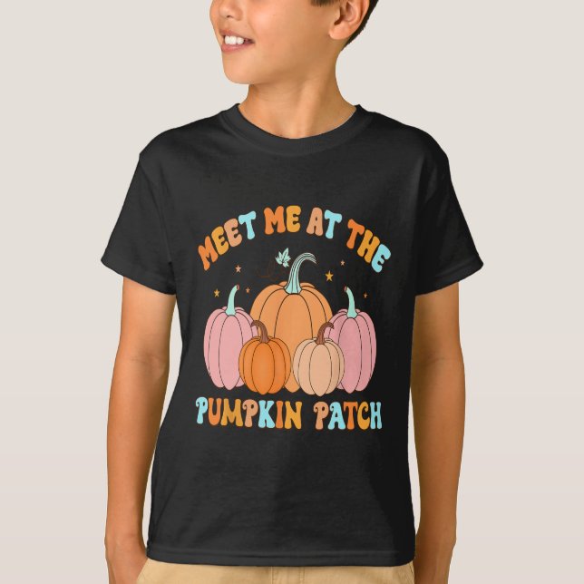 Camiseta Encontre-Me No Pumpkin Patch Fall Pumpkin Patch (Frente)