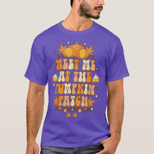 Camiseta Encontre-Me No Pumpkin Patch Vintage Retro Groovy