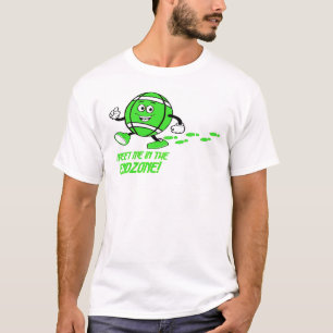 Camiseta Encontre-me no Verde limão de T-Shirt da Cartoon E