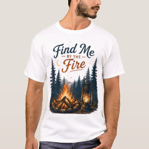 Camiseta Encontre-me pelo Acampamento da Fogueira Camping N